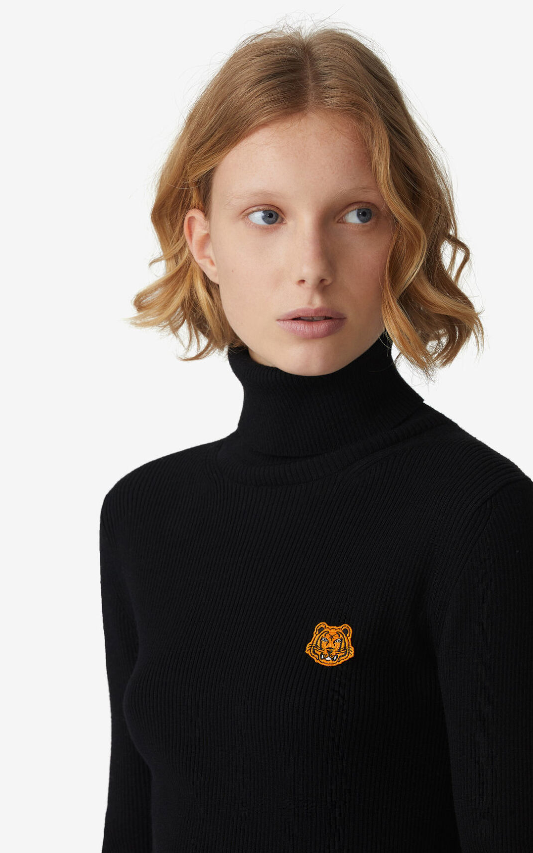 Kenzo Tiger Crest roll neck Stickad Tröja Dam | 80659-EKTC